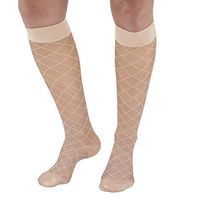 Ames Walker AW Style 17 Sheer Support Diamond Pattern 15 20 CT Knee Highs Nu MD