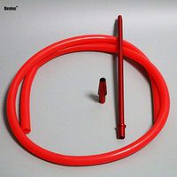 Watermelon red : Revive Hookah Hose narguile Silicone Tube Aluminium Handle Shisha Accessories Chicha Nargile 180cm Smoking Smoke Water Pipe kit