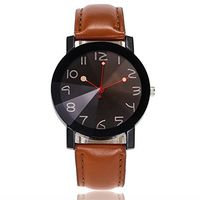 Fxbar,Fresh Unisex Analog Wrist Watch Leather Band Bracelet Watches Dress Watch(Brown)