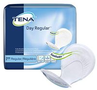 Tena Day Regular Bladder Control Pad Moderate Absorbency Dry-Fast Core One Size Fits Most Unisex Disposable, 62418 - Pack of 46
