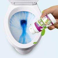 Juesi Automatic Bleach Toilet Bowl Tank Cleaner, Strong Decontamination, No Peculiar Smell, Green Powder Flush Cleaner, Pack of 1 (Green)