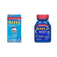 Aleve Soft Grip Arthritis Cap Caplets, Naproxen Sodium 220 mg (NSAID), Pain Reliever/Fever Reducer, 1 Orthopedic Surgeon Recommended, 270 Count and PM Easy Open Cap Caplets, Naproxen Sodium 22
