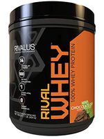 Rivalus Rivalwhey – Mint Chocolate Chip 1lb    - 100% Whey Protein, Whey Protein Isolate Primary Source, Clean Nutritional Profile, BCAAs, No Banned Substances, Made in USA