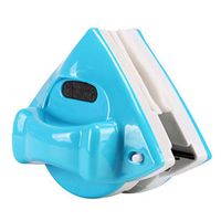 Happy Time Glass Cleaner Double Layer Hollow Double-Sided Rubbing Window Device Glass Cleaning Glass Rub Magnetic Cleaning Wiper Tool,Blue