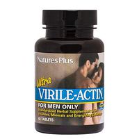 NaturesPlus Ultra Virile-Actin Tablets - 60 Tablets - Healthy Sexual Function Supplement For Men - Energizing Herbal Formula With Vitamins & Minerals - Gluten-Free - 30 Servings