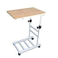 DNNAL Overbed Bedside Table Foldable Adjustable Height Movable Table Medical Or Household Care Table
