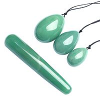 Natural Rose Quartz Crystal Jewelry Set and Polished Gemstone Massage Stone for Women Pelvic Muscles Exercise