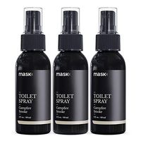Mask Toilet Spray, Campfire Smoke, 2-Ounce (3-Pack), Deodorizer Bathroom Spray