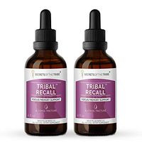 Secrets Of The Tribe - Tribal Recall, Herbal Supplement Blend Drops Alcohol Liquid Extract, Memory Support (2x4 fl oz)