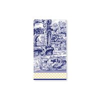 X&O Paper Goods Blue and White Giallo Spode Table Napkins and Guest Towels 16pc, 4.75'' W x 8'' L