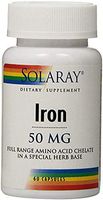 Solaray Iron Capsules, 50mg, 60 Count (2 Pack)