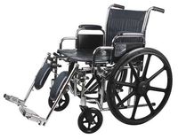 Wheelchair, 350 lb, 22 In Seat, Silver/Navy