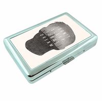 Don't Sleep Just Dream R1 Hip Silver Cigarette Case Id Holder Metal Wallet 4" X 2.75" RFID Protection