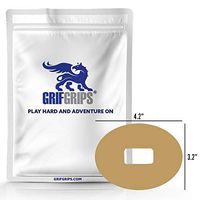 GrifGrips Ovals: Adhesive for CGM Devices (Original Formula - 50 Pack - Color: Tan) (Dexcom G6 - Vertical)