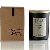 BARE KOLLECTIONS Boldness Tobacco Vanilla, 11 oz. - All-Natural Coconut Soy Jar Candle - Long Lasting, Long Burn Time, Made in the USA
