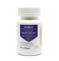ValuMeds Fast Acting Dairy Relief Lactose Enzymes, 120 Softgels, Help Prevent Gas, Bloating, Diarrhea, Intolerance, or Sensitivity, Comparable to Lactaid
