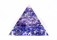 Orgonite Orgone Pyramid - Energy Generator - Money - Crystal Gemstone Pyramid - Amethyst Lapis Lazuli Quartz - Powerful