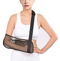 Groodo Mesh Arm Sling Medical Arm Support Shoulder Immobilizer Rotator Cuff Wrist Elbow Forearm Support Brace Strap for Men Women Broken Fractured Arm Subluxation Dislocation Sprain Strain Recovery