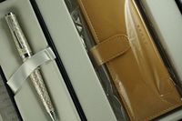 Cross Executive Companion Sauvage Exotic Forever Pearl Collection Ivory with Polished Appointments, Ballpoint Pen and Matching Pouch