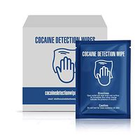 Cocaine Detection Wipes Pack of Sachets - Detect The Presumptive presence of Cocaine on Any Surface by Swabbing The Area with Wipe Turning Blue Upon Contact with Drugs (50)