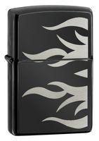 Zippo Tattoo Flame Lighter, Ebony