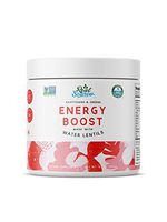Real Source Adaptogens & Greens Energy Boost Powder with Superfood Water Lentils, Spirulina, Maca, Eleuthero, Yerba Mate, Ashwagandha, Ginseng, Green Tea, Probiotics, 30 Servings, 240g