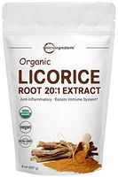 Organic Licorice Root Extract 20:1 Powder, 8 Ounce, Positively Helps Soothe Cough, Sore Throat, Clear and Comfortable Breathing, No GMOs and Vegan Friendly