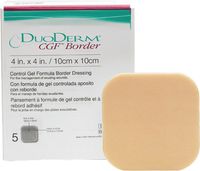 Convatec DuoDERM CGF Adhesive Border Hydrocolloid Dressing 2-1/2" L x 2-1/2" W Size Square Shape (Box of 5 Each)