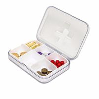 HQLCX Medicine Pill Storage Box Portable One Week Dispensing Kit Portable Medicine Box Mini Medicine Pills Sealed Medicine Box,White
