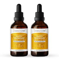 Happy Hormones Alcohol-Free, Glycerite Ashwagandha, Astragalus, Licorice, Stinging Nettle, Rhodiola, Eleuthero Siberian Ginseng. Tincture, Herbal Extract Endocrine System Formula 2x4 OZ