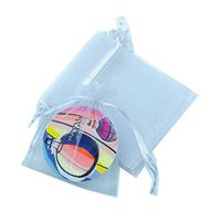 LYSXP 100pcs 5X7 Inches Christmas Drawstring Organza Gift Bag Pouches Drawstring Organza Jewelry Candy Pouch Party Wedding Favor Gift Bags (White, 5"x7" (13x18cm))