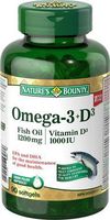 Nature's Bounty Omega 3 1200mg + D3, 90 Softgels