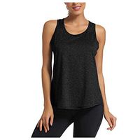 Workout Tank Tops for Women Sexy Racerback Yoga Tops Gym Exercise Athletic Sports Shirts Black