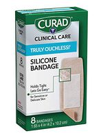 CURAD Truly Ouchless Extra Large Silicone Bandages, Flexible Fabric, 8 count