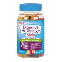 Digestive Advantage Kids Daily Probiotic Gummies- Helps Reduce Minor Abdominal Discomfort & Bloating, 60 Count, Natural Fruit Flavors