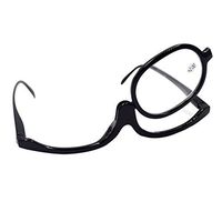 LABANCA Makeup Glasses Folding Makeup Magnifier Reading Eyewear Eyeglasses Black 250 Degree