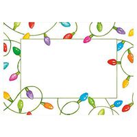 Caspari Christmas Lights Self-Adhesive Gift Tags, 36 Labels Included
