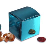 Metallic Blue Gift Boxes 3" X 3" X 3" | Quantity: 25
