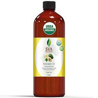 USDA Certified Organic Avocado Essential Oil (16 Oz) - 100% Pure Natural Oil by SVA Organics- Unrefined,Cold | Therapeutic Grade Improve Skin, antioxidants, Good for Hair unclog blocked follicles