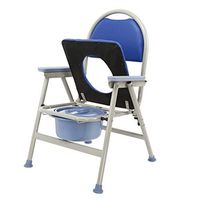 XWZJY Folding Bedside Commode Shower Chair Mobile Portable Toilet Seat for Seniors, Disabled with Non-Slip Handles and Bucket,Tool-Free Assembly
