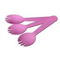NormCorer - 10,000pcs Plastic Forks and Spoons Disposable 2 in 1 Dessert Sporks for Camping, Picnics, Parties, and Weddings