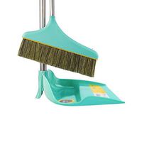 Broom and Dustpan With Long Handle Telescopic Up Extra Long Handle Magic Windproof Broom and Dustpan Stainless steel rod Multi-Function Broom Set Home Kitchen Room Garden cleaning tools