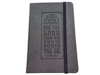 Christian Arts Gifts Faux Leather Be Strong Notebook, 192 Lined Pages, 3 3/4"x5 5/8", Elastic Closure