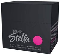 Playtex Stella Tampons, Compact, Powerful 360° Protection, Super Absorbency, 16 Count