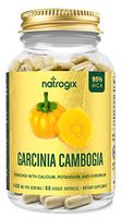 Natrogix Garcinia Cambogia Complex Extract 95% HCA Natural Weight Loss Supplement 60 Capsules 1400MG Reusable Glass Bottle Packaging Curb Appetite Fat Burning Made in USA