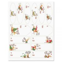 Tiny Reindeer Labels - Set of 42