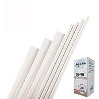 Molly & Luke Premium Paper Drinking Straws | 200 Individually wrapped, Dye Free Paper Straws | 100% Biodegradable Paper Straws | 7 ¾ Inches Long | For Drinking and Carry On The Go!