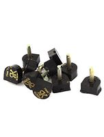 uxcell Woman Shoes Repair High Heel Tips Lift Stiletto 12mmx12mm 10pcs Black