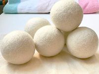 Wool Dryer Felt Balls from New Zealand Wool, Handmade in Nepal, Fair Trade, 6-Pack, XL Premium Reusable Natural Fabric Softener