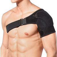 Yesbaby Adjustable Neoprene Shoulder Support Compression Strap Dislocation Injury Arthritis Pain Relief Brace (Color : Black - Left)